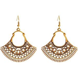 White Braided Rope Axe Shaped Vintage Cute Long Summer Earring for Women Jewelry